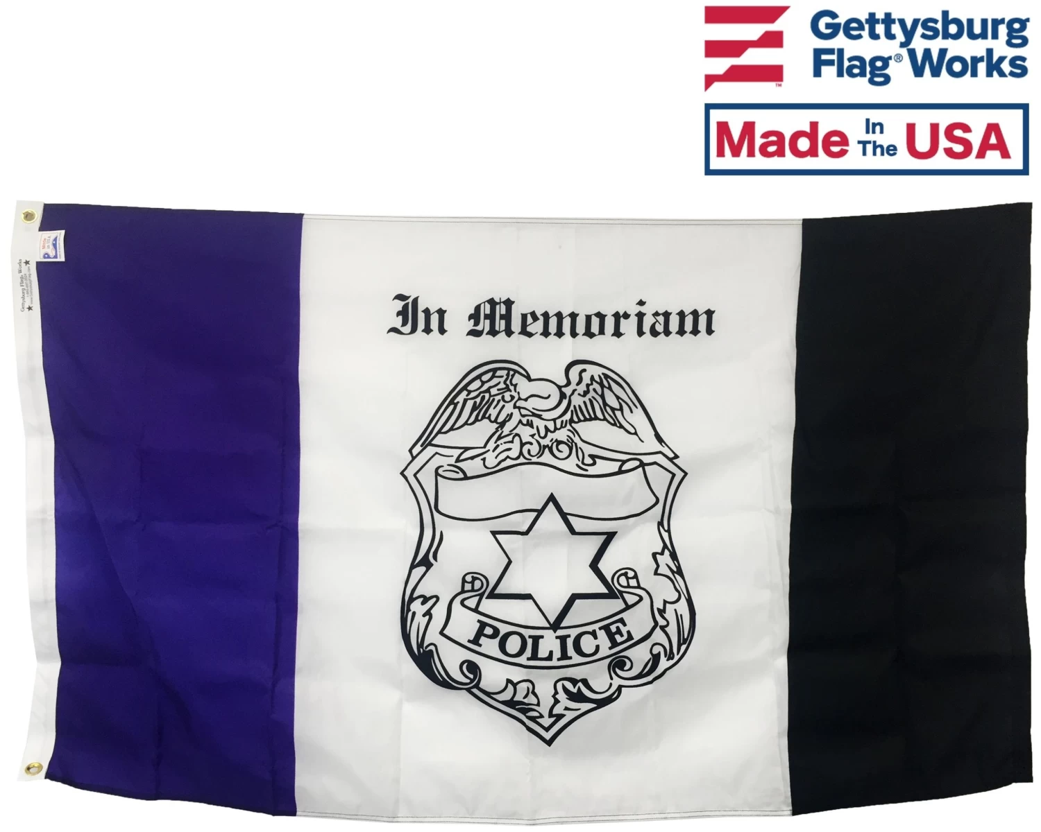 Police Mourning Flag - 3x5' 3 Police Mourning Flag - 3x5' - Image 3