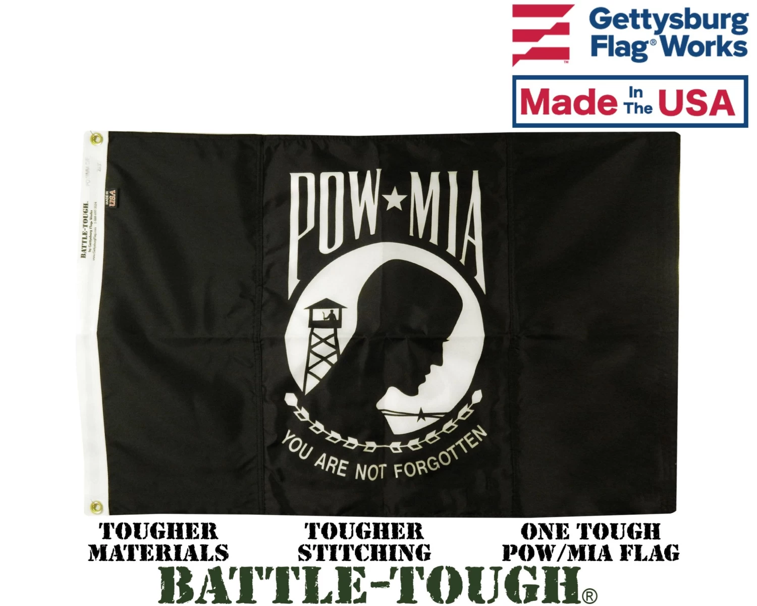 POW/MIA Outdoor Flag-NYLON 1 POW/MIA Outdoor Flag-NYLON