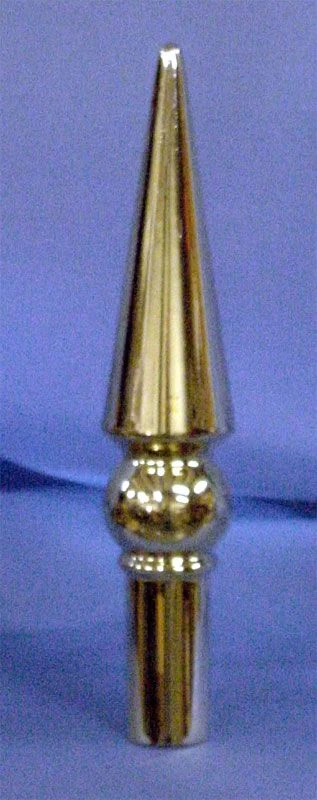 Round Spear Gold Plastic Finial 4 Round Spear Gold Plastic Finial - Image 4