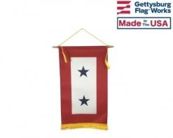 Indoor Service Star Banner 8x14" - Choose Options 8 Indoor Service Star Banner 8x14" - Choose Options -Flags and Banners Store service star 2 blue banner with fringe front 1