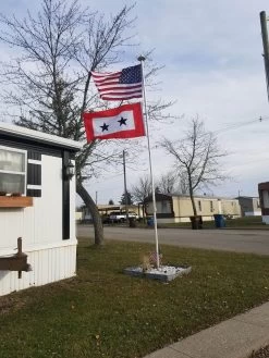 Service Star Flag (2 Blue Stars) - 3x5' -Flags and Banners Store service star 2 blue with american