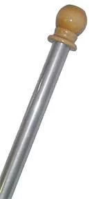 9' Silver 3 Piece Pole With Ball Top