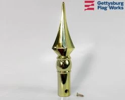 Square Spear Gold Plastic Finial -Flags and Banners Store square spear plastic b