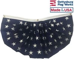 All Star Pleated Fan - Embroidered - 18x36"