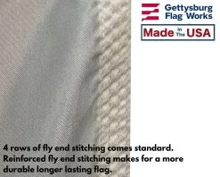 Edward Teach Blackbeard Pirate Flag -Flags and Banners Store stitching on fly end 7 9