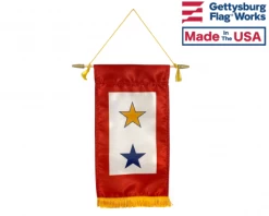 Indoor Service Star Banner 8x14" - Choose Options 11 Indoor Service Star Banner 8x14" - Choose Options -Flags and Banners Store t serv star bluegold front 1 1
