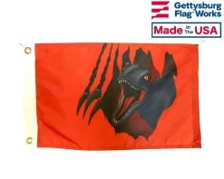 Flags and Banners Store 35 "Legend Of The Raptor" Dinosaur Flag - Cretaceous Velociraptor - Choose Options