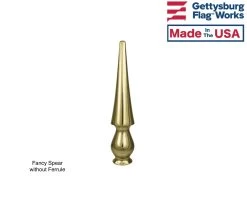 Fancy Round Spear Finial
