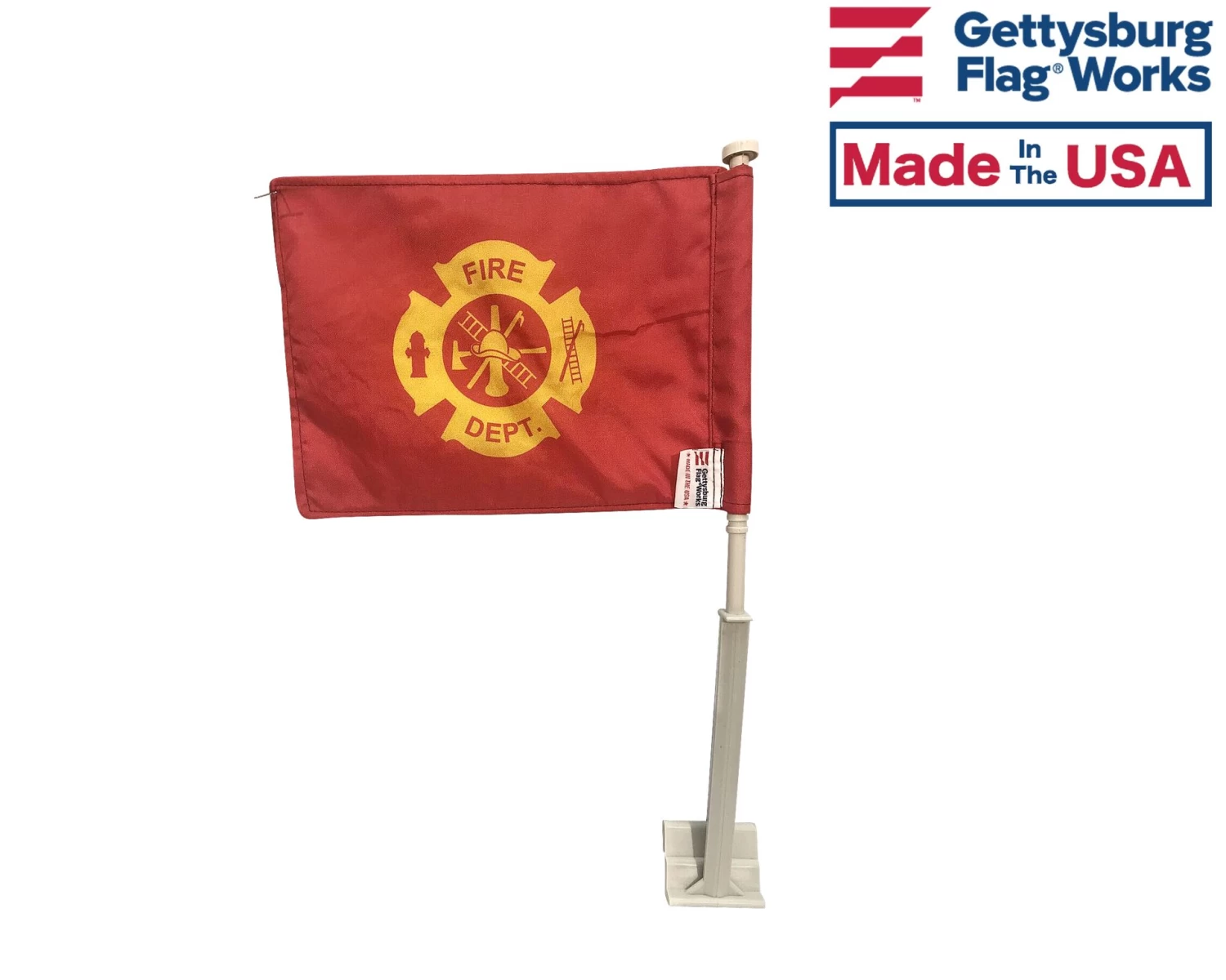 FIRE DEPT. CAR WINDOW FLAG 2 FIRE DEPT. CAR WINDOW FLAG - Image 2