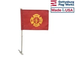 FIRE DEPT. CAR WINDOW FLAG