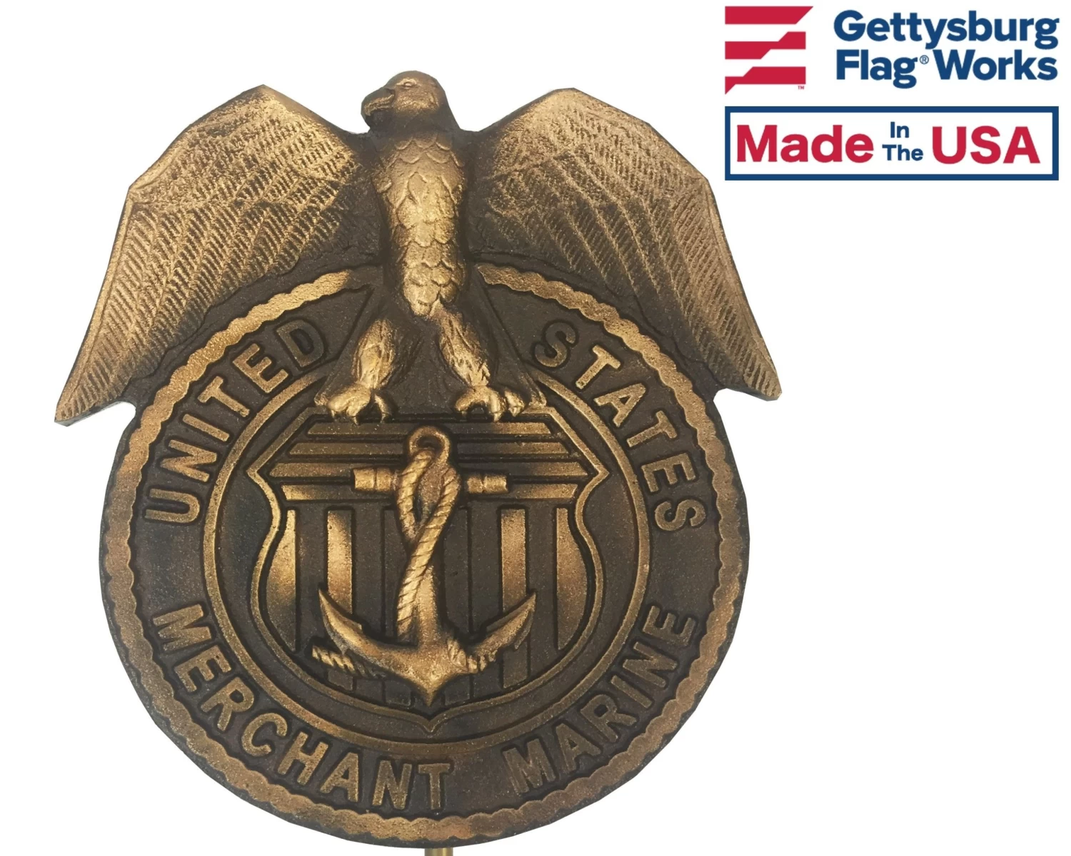 Merchant Marine Bronze Grave Marker (Premium) 1 Merchant Marine Bronze Grave Marker (Premium)