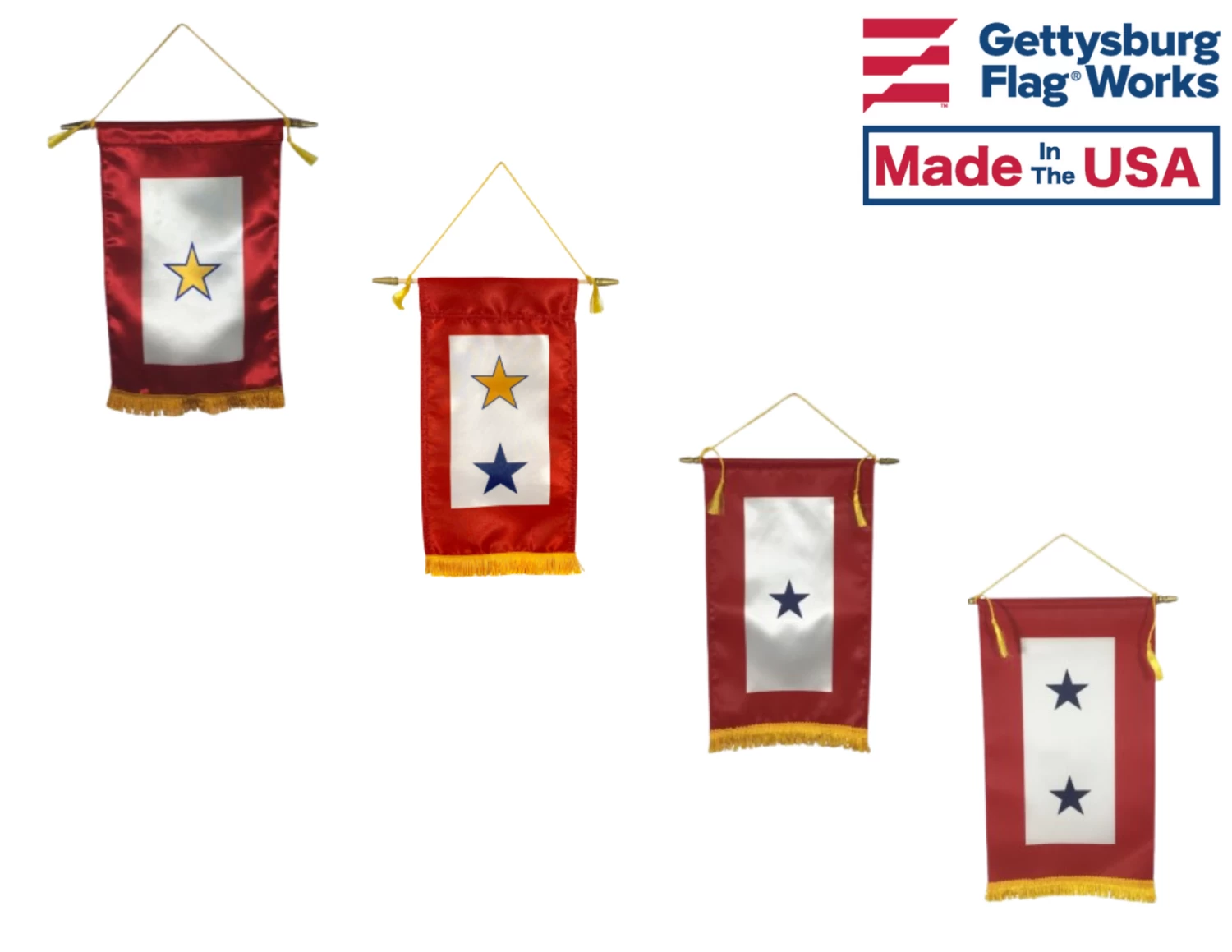Indoor Service Star Banner 8x14" - Choose Options 1 Indoor Service Star Banner 8x14" - Choose Options