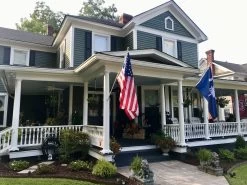 South Carolina Flag - Outdoor -Flags and Banners Store victorian house with american and sc flags