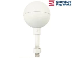 Aluminum Ball Ornament -Flags and Banners Store white ball e330028 a