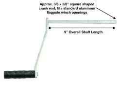 Winch Handle For Crank Flagpole 7 Winch Handle For Crank Flagpole -Flags and Banners Store winch handle 1