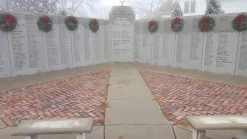 Headstone Wreath Hanger -Flags and Banners Store wreath hangers on vet memorial